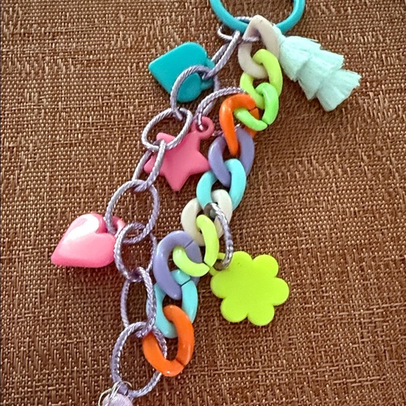 Backpack Charms Colorful Chain Keychain with Tassels - Picture 2 of 4